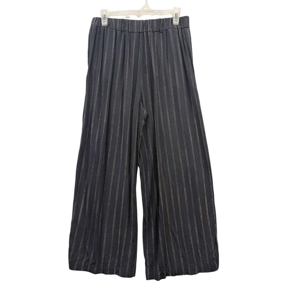 Aritzia Wilfred Faun High Waisted Cropped Wide Leg Pinstripe Tie Waist Pants‎ M